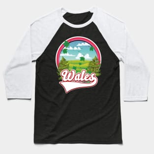 Wales retro travel logo Baseball T-Shirt